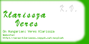 klarissza veres business card